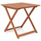 Costway 1/2 PCS 29.5" x 29.5" Patio Dining Table with Teak Painting 2" Umbrella Hole for Balcony